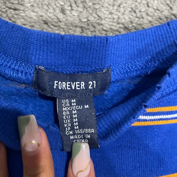 Croped yellow , blue and white jacket - Picture 2 of 2